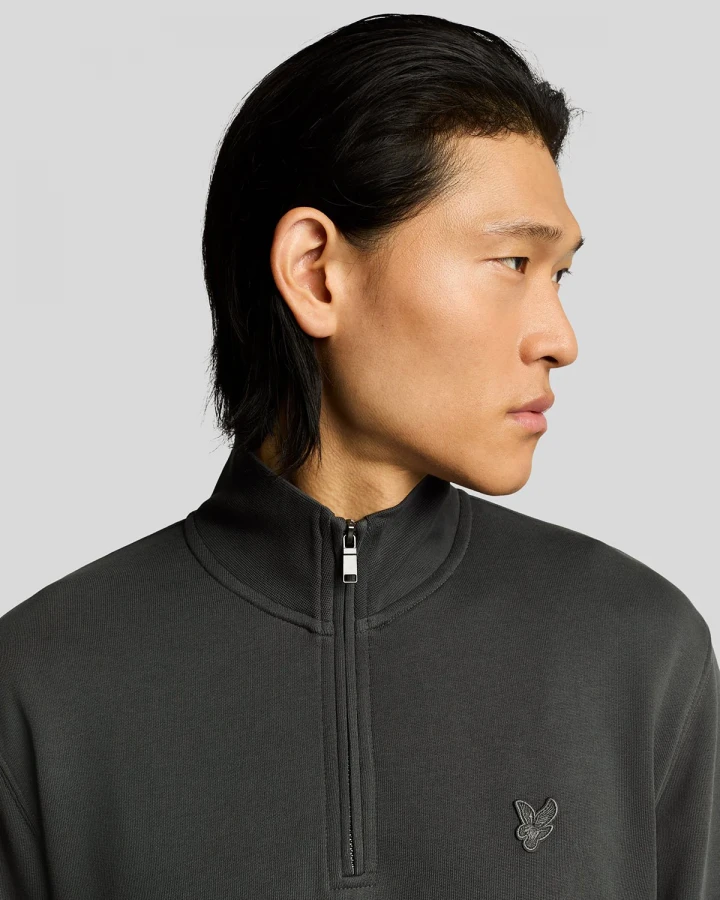 Afbeelding van ML2258TON Superfine Zip Gun Metal - Heren Sweater  - Lyle & Scott